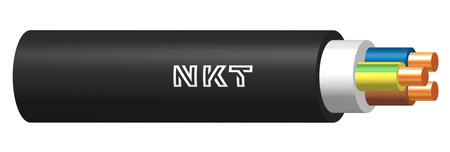 Kabel bezhalogenowy miedziany nierozprzestrzeniający płomienia N2XH-J 0,6/1kV 3x1,5 RE B2ca s1a d1 a1