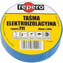 REPERO Taśma izolacyjna 711 PCW; 19mm x 20m; grubość: 0,13mm;  żółto zielona