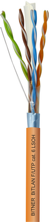 BITNER Przewód teleinformatyczny BiTLAN F/UTP 4x2x23 AWG (0,54) cat.6 350MHz LSOH Dca-s2,d1,a1 500m