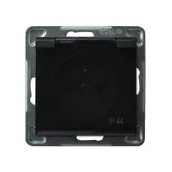 SONATA Gniazdo bryzgoszczelne czarny metalik GPH-1RZ/m/33/D