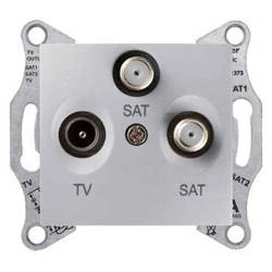 Schneider Sedna Gniazdo TV/SAT/SAT końcowe ALUMINIUM  SDN3502160 