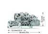 WAGO Piętrowa złączka instalacyjna 4 mm² L/L Push-in CAGE CLAMP® szara 2003-7642