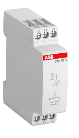 ABB Przekaźnik monitorujący napięcia CM-PFD.C1 1c/o, 3x380-440V AC kontrola: kojelności fazy, zaniku fazy, z testowaniem sieci