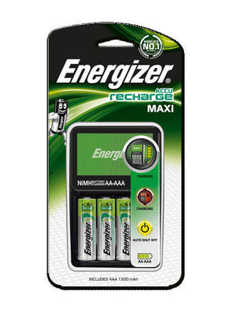 ENERGIZER Ładowarka Maxi + 4 sztuki akumulatorów AA Power Plus 2000mAh; E300321201