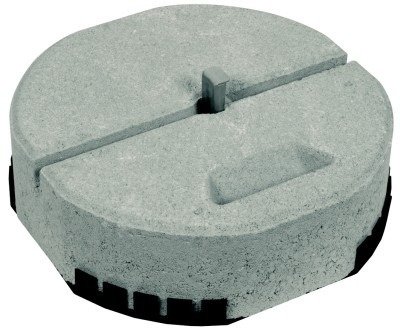 Podstawa betonowa z klinem i podkładką PVC, B55,  fi 337 mm, do iglic fi 16 mm 102340