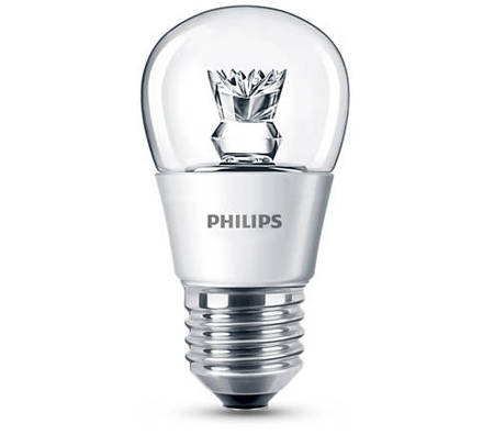 Żarówka LED Philips CorePro lustre 4-25W E27 827 250lm P45 Biała ciepła przeźroczysta