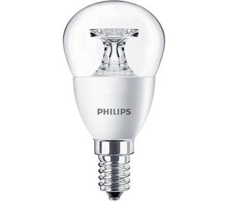 Żarówka LED Philips CorePro lustre 5,5-40W E14 827 470lm P45 Clear Biała ciepła